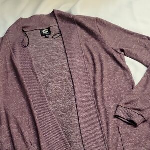 Bobeau Heathered Purple Cardigan